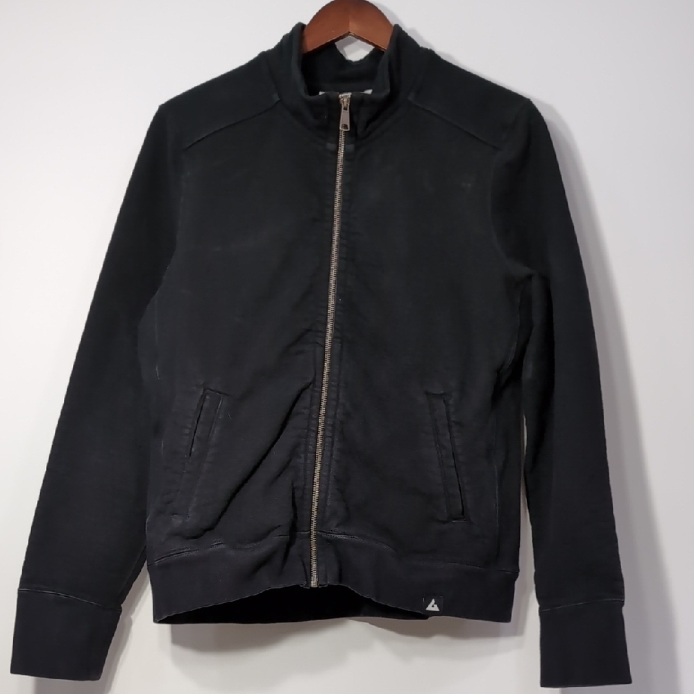 American Giant | Cotton Black Zip Up Sweater Jacket Minimalist Size XL